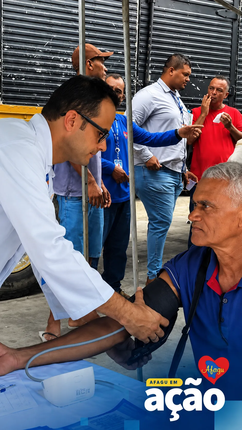 Serviços de saúde para a população e sorteio de brindes